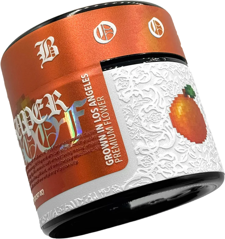 Two custom printed Miron jars with holographic foil and embossed labels